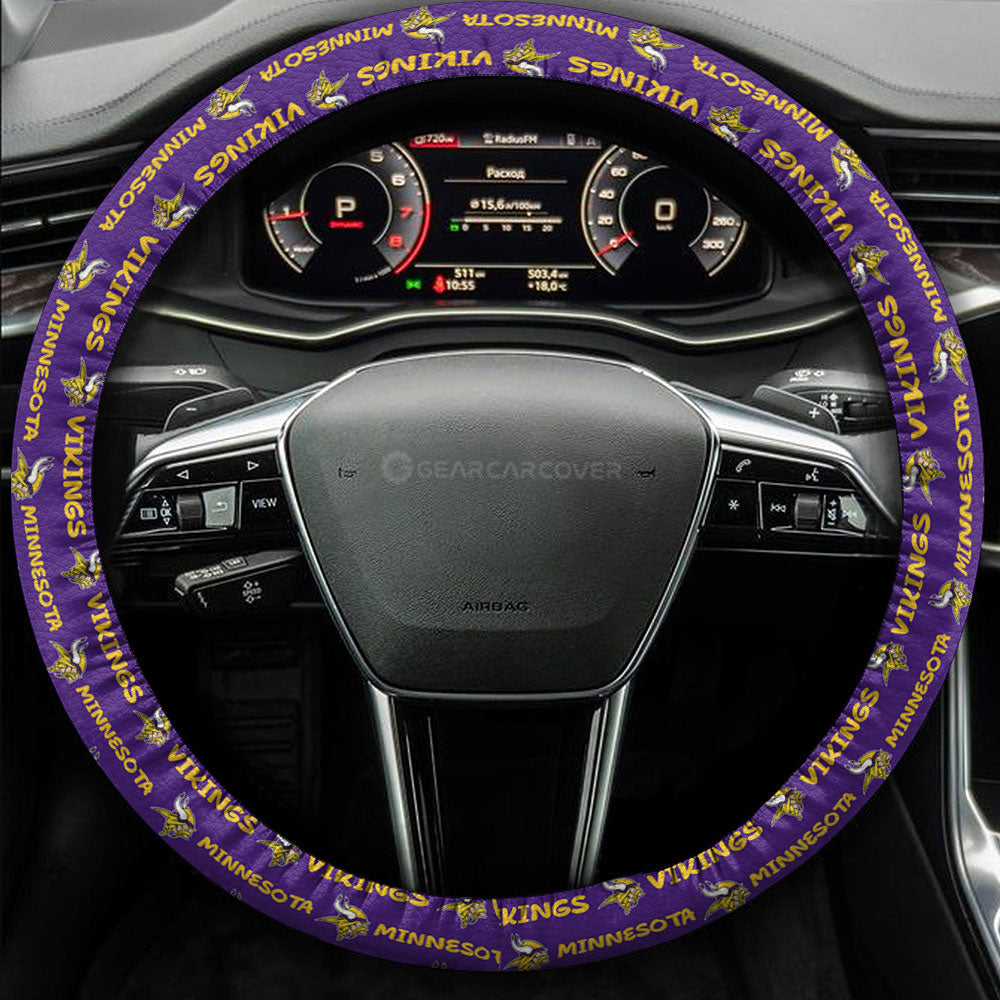 Minnesota Vikings Steering Wheel Cover Sporty Team Collection - Gearcarcover - 3