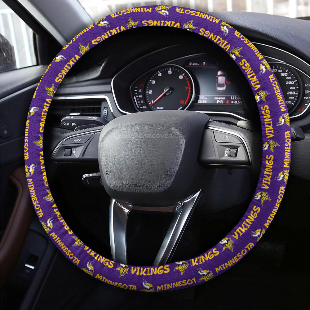 Minnesota Vikings Steering Wheel Cover Sporty Team Collection - Gearcarcover - 4