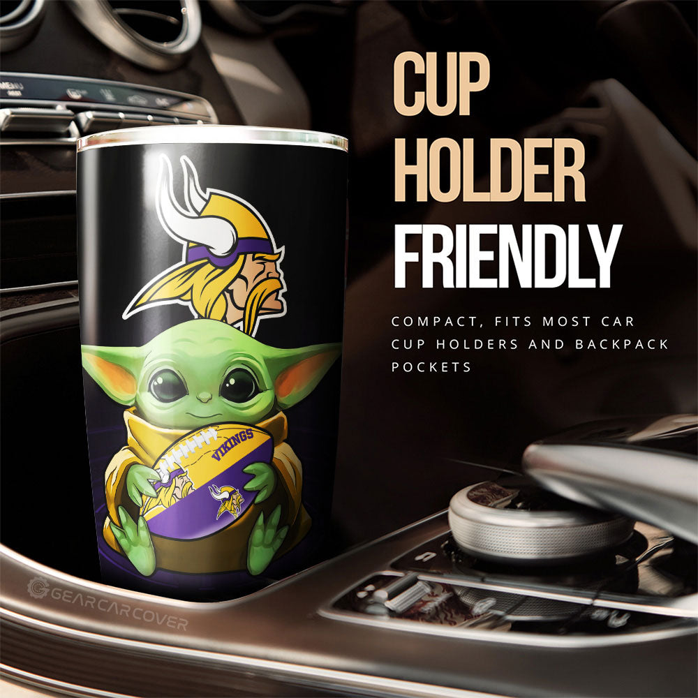 Minnesota Vikings Tumbler Cup Custom Car Accessories For Fan - Gearcarcover - 3