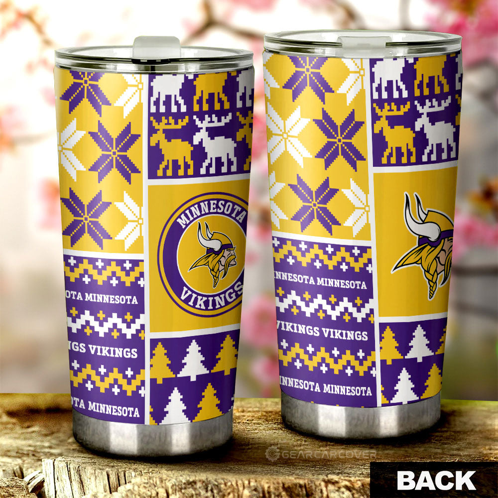 Minnesota Vikings Tumbler Cup Custom Ugly Style Car Accessories - Gearcarcover - 2