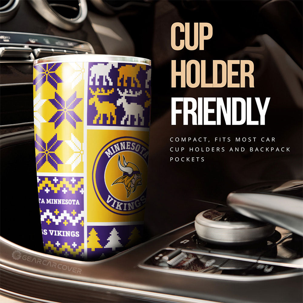 Minnesota Vikings Tumbler Cup Custom Ugly Style Car Accessories - Gearcarcover - 3