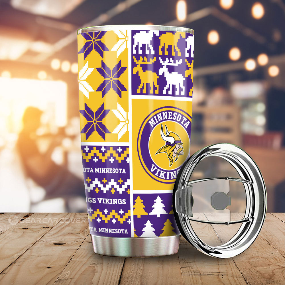 Minnesota Vikings Tumbler Cup Custom Ugly Style Car Accessories - Gearcarcover - 1