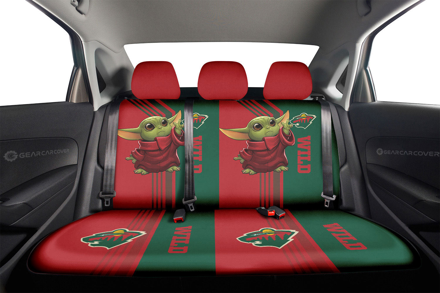 Minnesota Wild Car Back Seat Covers Custom Car Accessories - Gearcarcover - 2