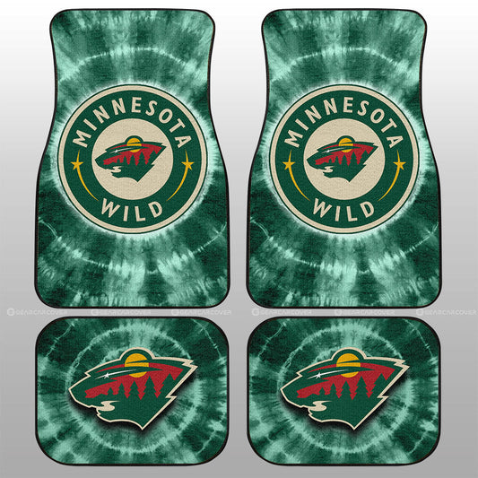 Minnesota Wild Car Floor Mats Custom Tie Dye Car Accessories - Gearcarcover - 1