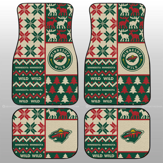 Minnesota Wild Car Floor Mats Custom Ugly Style Car Accessories - Gearcarcover - 1