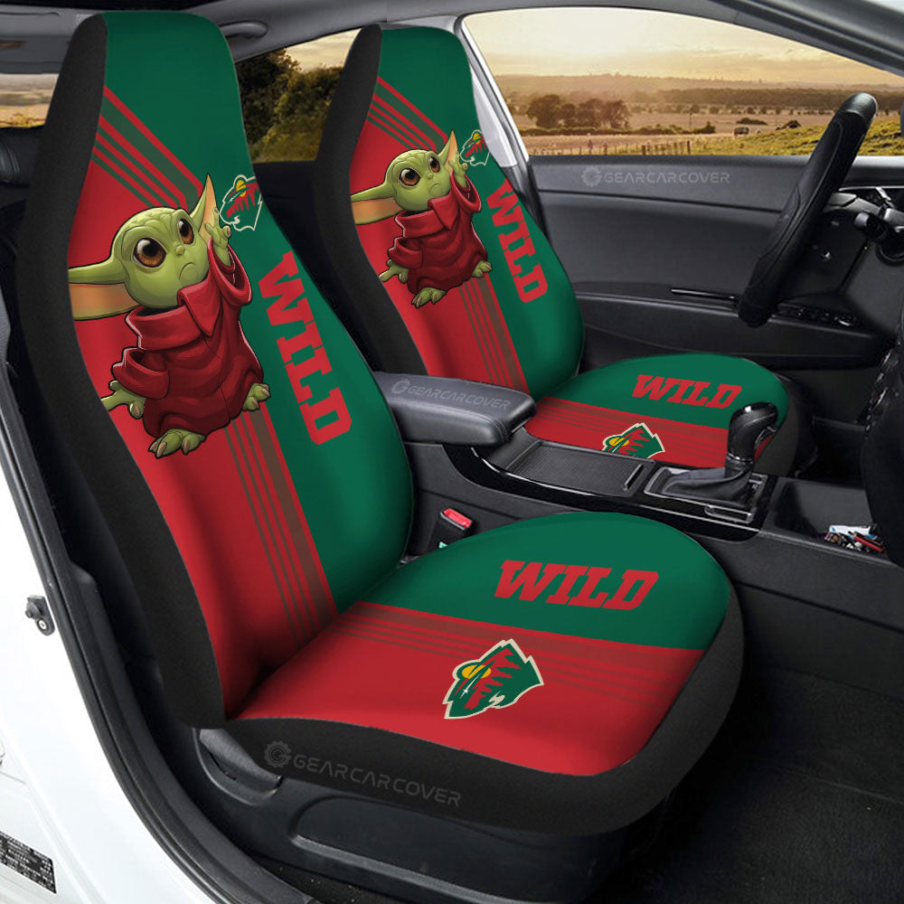 Minnesota Wild Car Seat Covers Baby Yoda Car Accessories - Gearcarcover - 2