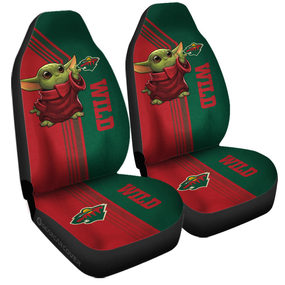 Minnesota Wild Car Seat Covers Baby Yoda Car Accessories - Gearcarcover - 3