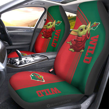 Minnesota Wild Car Seat Covers Baby Yoda Car Accessories - Gearcarcover - 1