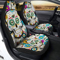 Minnesota Wild Car Seat Covers Custom Sugar Skull Car Accessories - Gearcarcover - 2