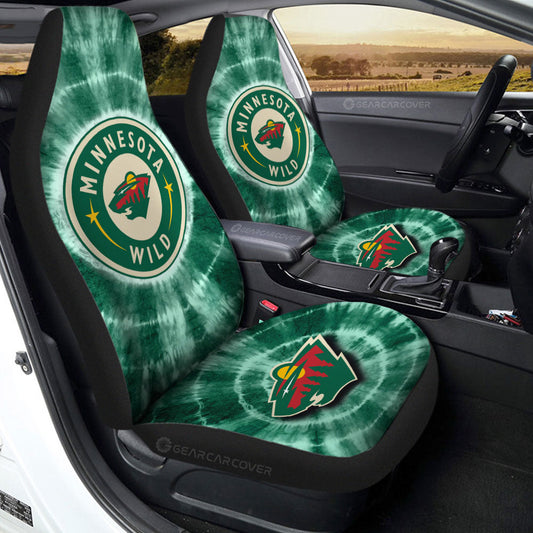 Minnesota Wild Car Seat Covers Custom Tie Dye Car Accessories - Gearcarcover - 2