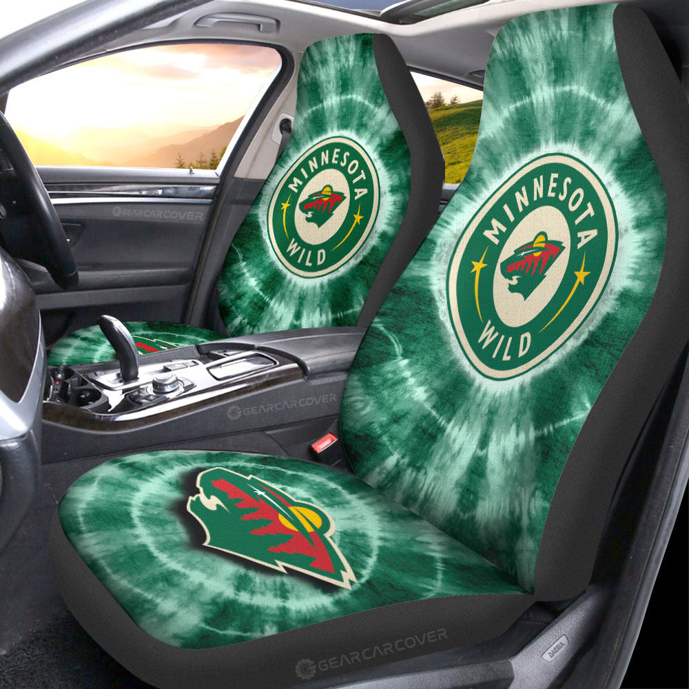 Minnesota Wild Car Seat Covers Custom Tie Dye Car Accessories - Gearcarcover - 1