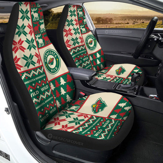 Minnesota Wild Car Seat Covers Custom Ugly Style Car Accessories - Gearcarcover - 2