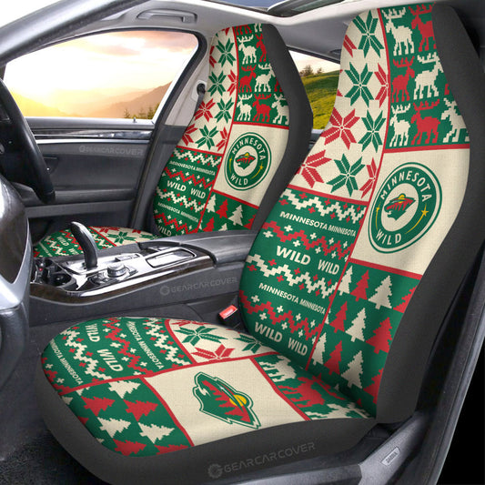 Minnesota Wild Car Seat Covers Custom Ugly Style Car Accessories - Gearcarcover - 1