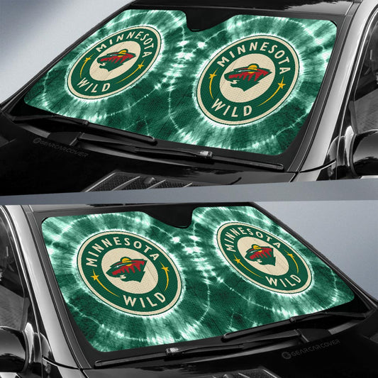 Minnesota Wild Car Sunshade Custom Tie Dye Car Accessories - Gearcarcover - 2