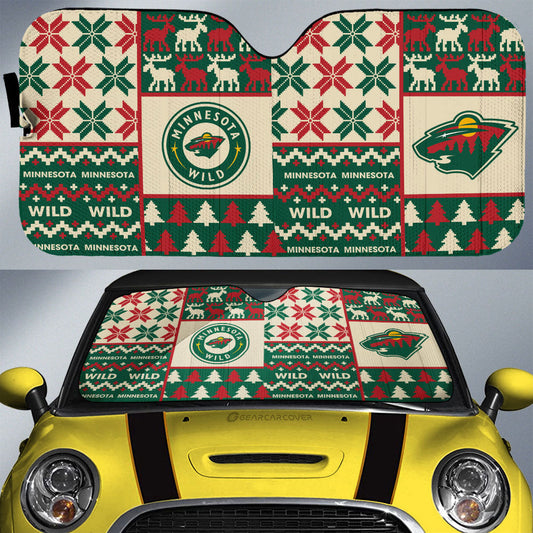 Minnesota Wild Car Sunshade Custom Ugly Style Car Accessories - Gearcarcover - 1