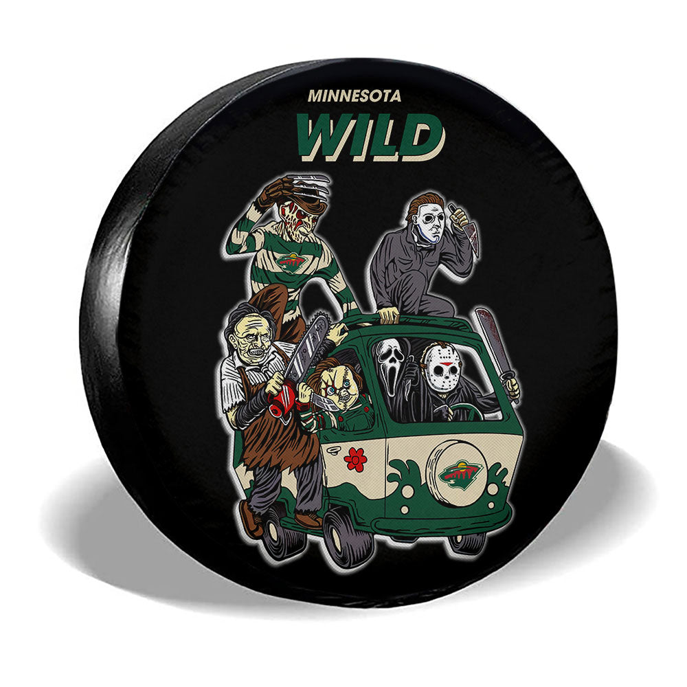 Minnesota Wild Spare Tire Covers Horror Characters Car Accessories - Gearcarcover - 3