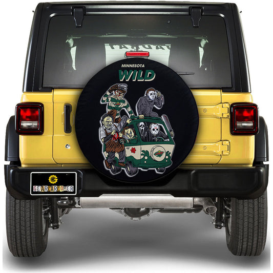 Minnesota Wild Spare Tire Covers Horror Characters Car Accessories - Gearcarcover - 1