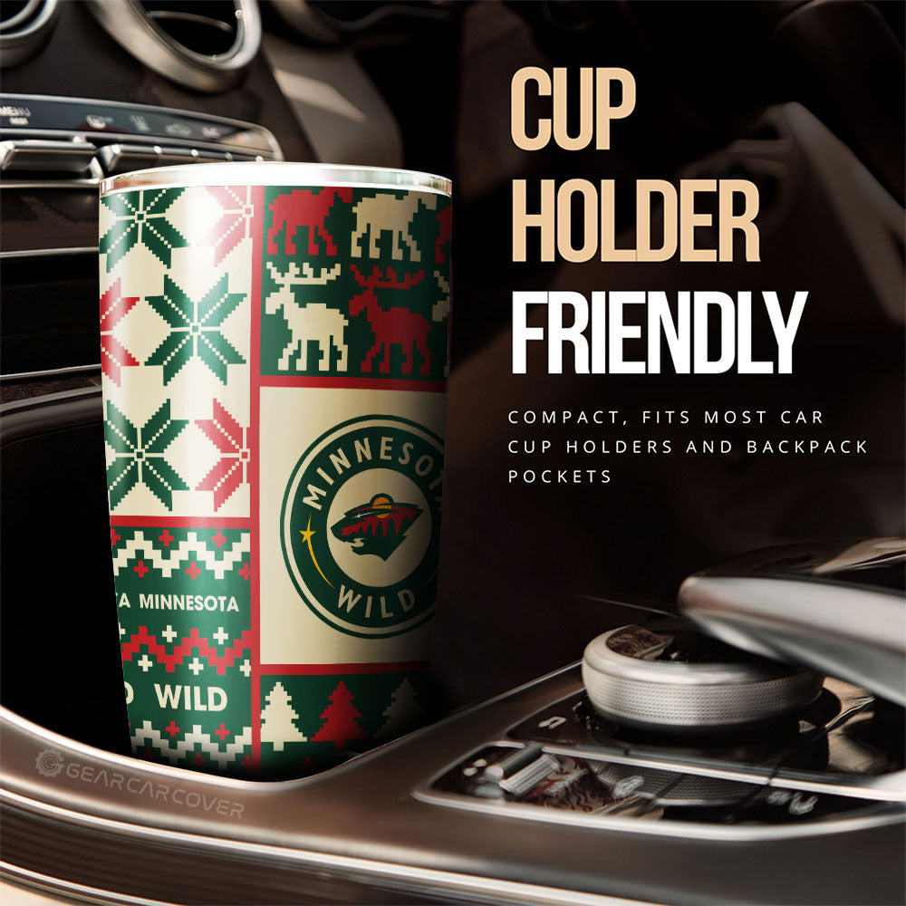 Minnesota Wild Tumbler Cup Custom Ugly Style Car Accessories - Gearcarcover - 3