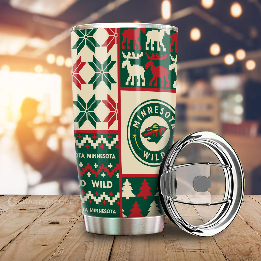 Minnesota Wild Tumbler Cup Custom Ugly Style Car Accessories - Gearcarcover - 1