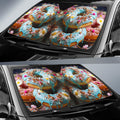 Mint Donuts Mix Flowers Car Sunshade Custom Girly Pattern Car Accessories - Gearcarcover - 2