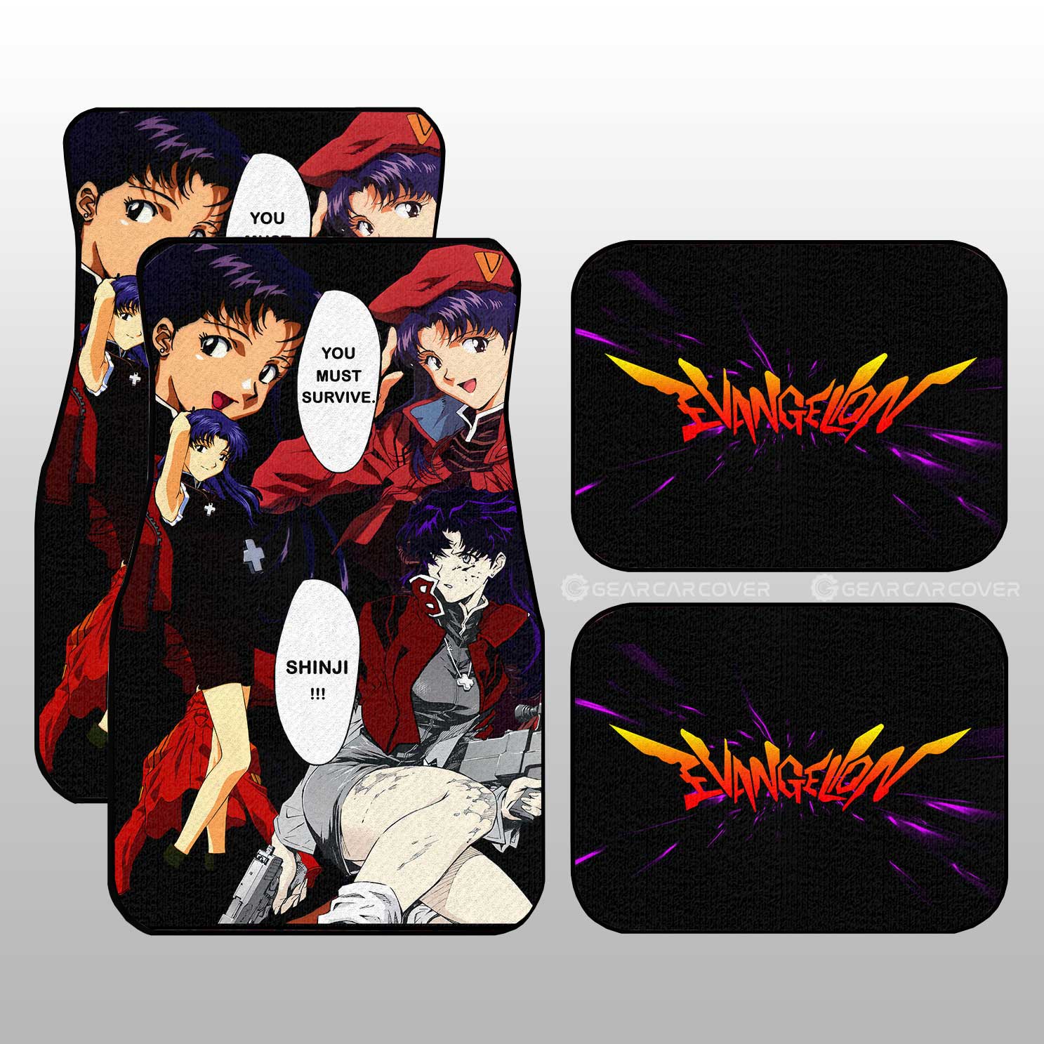 Misato Katsuragi Car Floor Mats Custom NGE - Gearcarcover - 1