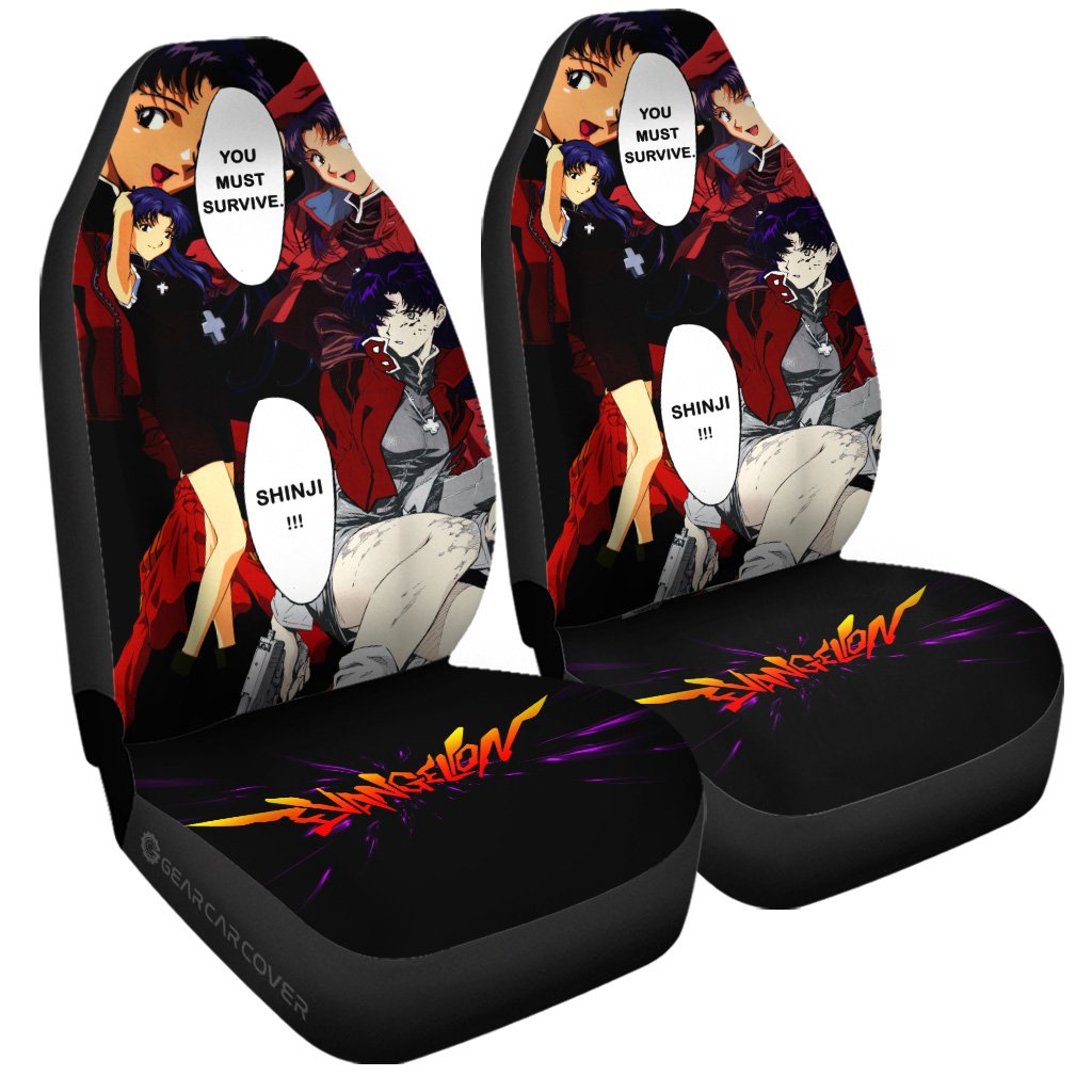 Misato Katsuragi Car Seat Covers Custom NGE - Gearcarcover - 3