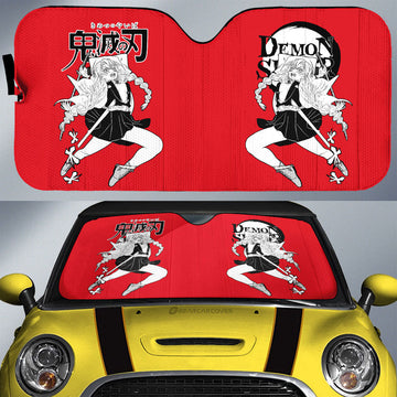 Mitsuri Kanroji Car Sunshade Custom Car Accessories Manga Style For Fans - Gearcarcover - 1