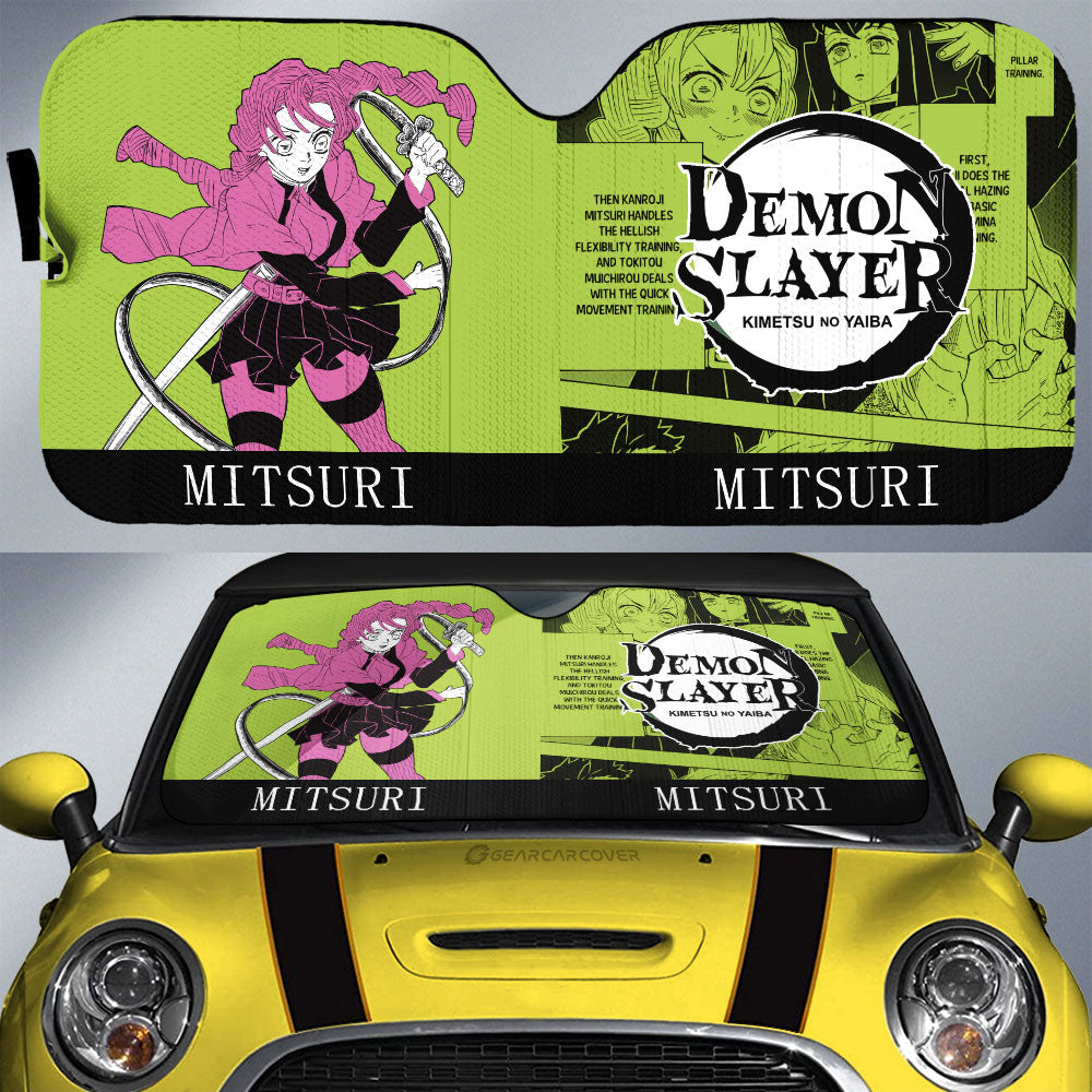 Mitsuri Kanroji Car Sunshade Custom Car Accessories Manga Style - Gearcarcover - 1