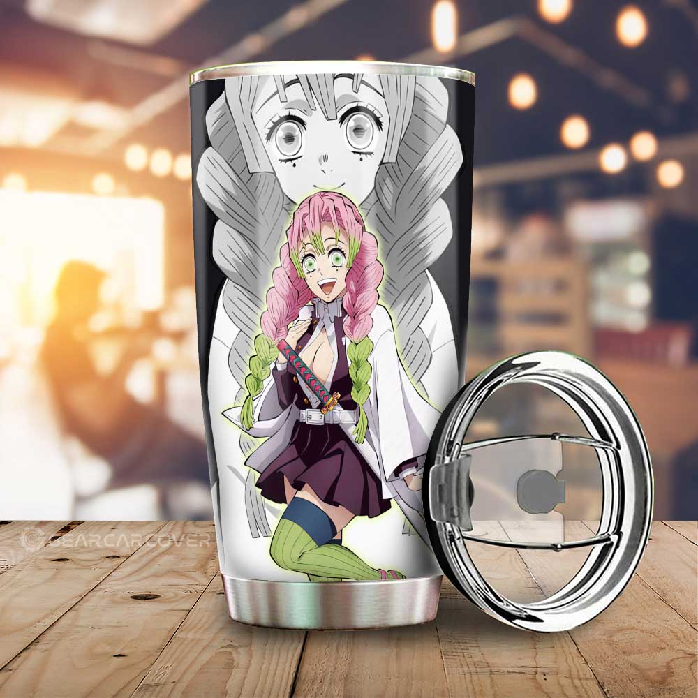 Mitsuri Kanroji Tumbler Cup Custom Demon Slayer Anime Car Accessories - Gearcarcover - 1