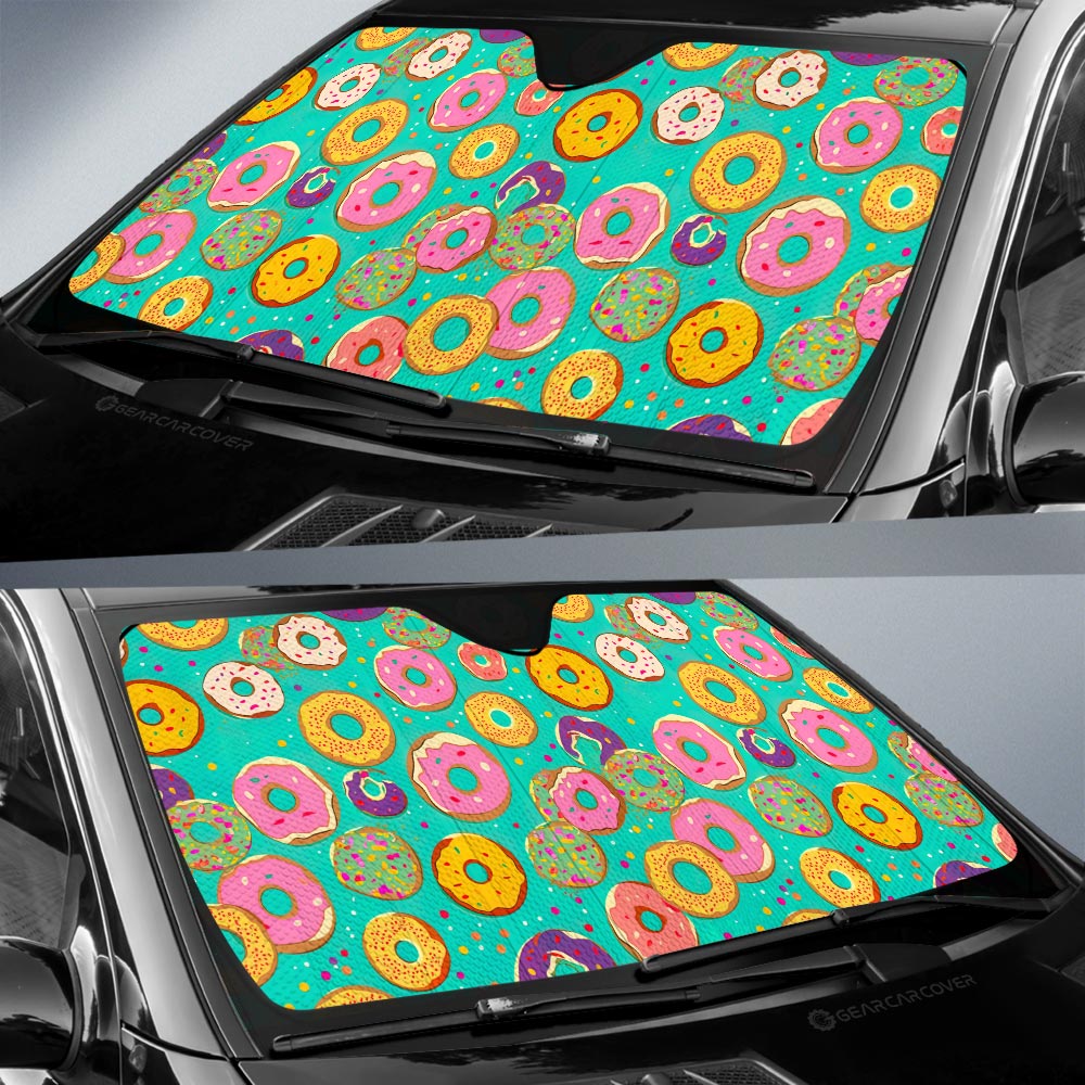 Mixed Donuts Car Sunshade Custom Girly Pattern Car Accessories - Gearcarcover - 2