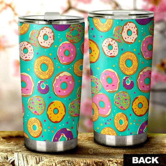 Mixed Donuts Tumbler Cup Custom Girly Pattern Car Accessories - Gearcarcover - 2