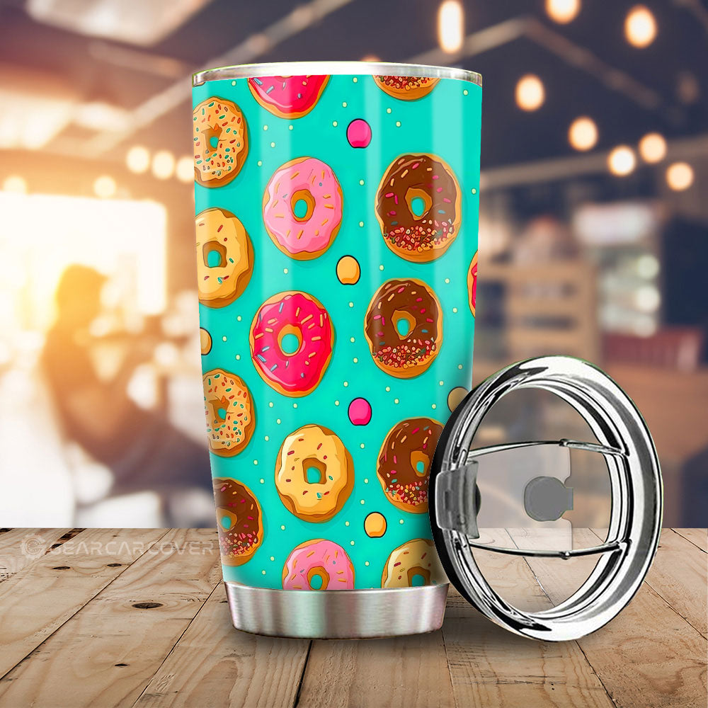 Mixed Donuts Tumbler Cup Custom Girly Pattern Car Accessories - Gearcarcover - 1