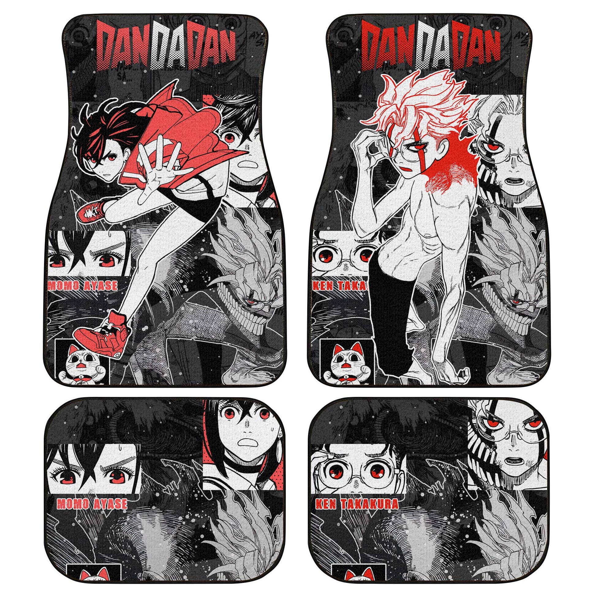Momo Ayase and Okarun Car Floor Mats Custom Car Accessories - Gearcarcover - 1