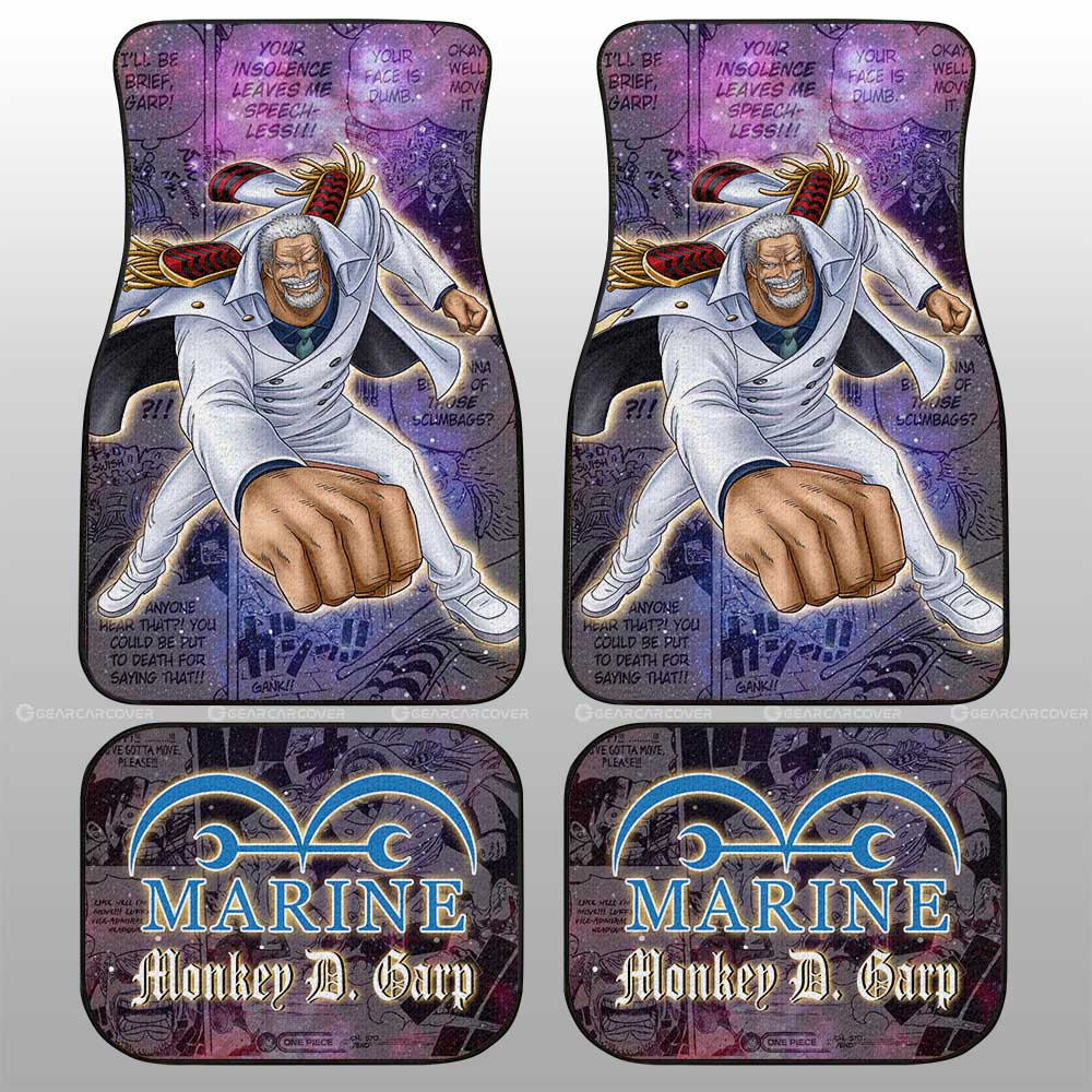 Monkey D. Garp Car Floor Mats Custom Car Accessories Manga Galaxy Style - Gearcarcover - 2