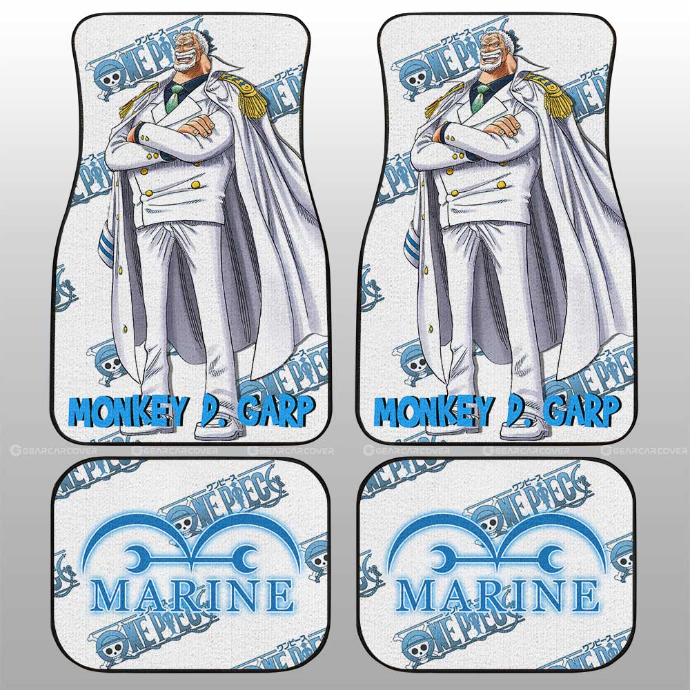 Monkey D. Garp Car Floor Mats Custom - Gearcarcover - 1