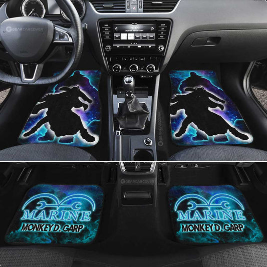 Monkey D. Garp Car Floor Mats Custom Silhouette Style - Gearcarcover - 2