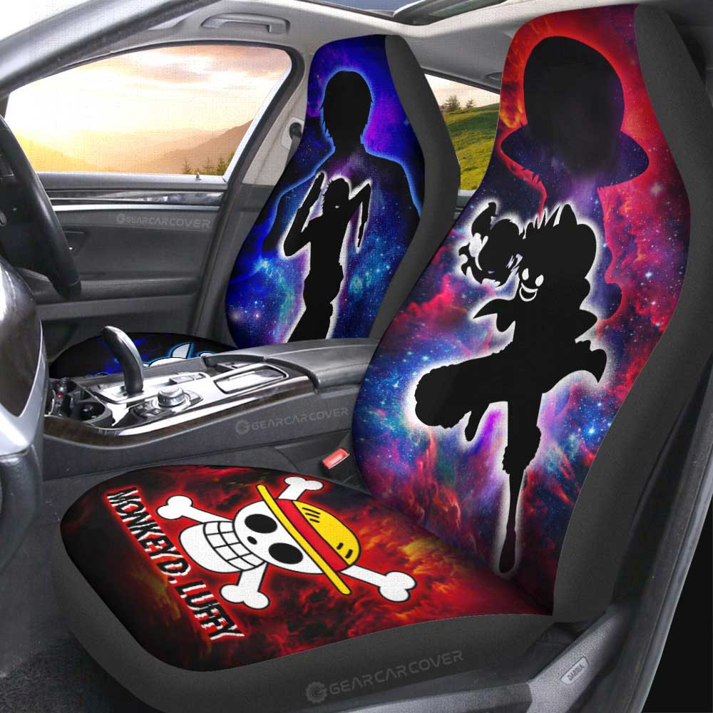 Monkey D. Luffy And Sanji Car Seat Covers Custom Silhouette Style - Gearcarcover - 2