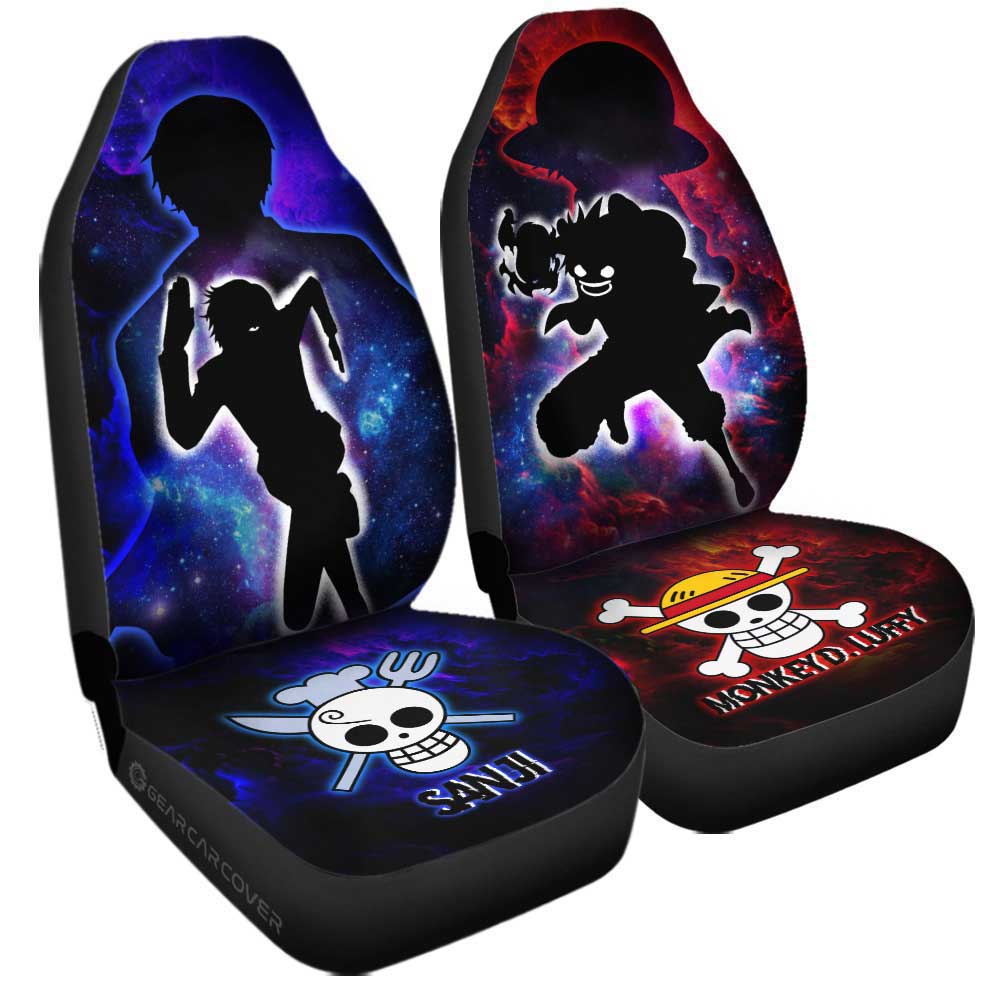 Monkey D. Luffy And Sanji Car Seat Covers Custom Silhouette Style - Gearcarcover - 3