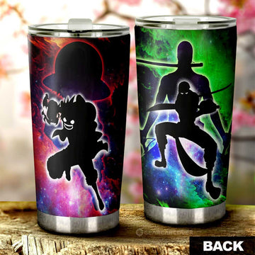 Monkey D. Luffy And Zoro Tumbler Cup Custom Silhouette Style - Gearcarcover - 1