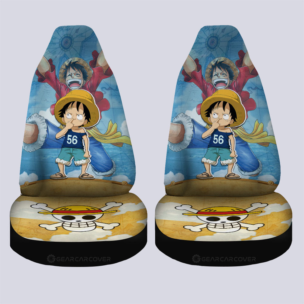 Monkey D. Luffy Car Seat Covers Custom Map Car Accessories - Gearcarcover - 4