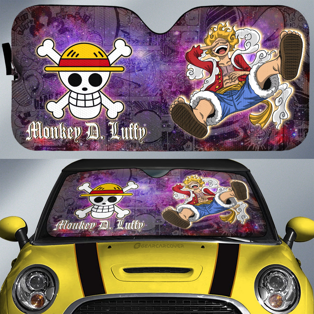 Monkey D. Luffy Car Sunshade Custom Car Accessories Manga Galaxy Style - Gearcarcover - 1