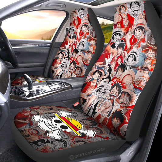 Monkey D. Luffy Funny Car Seat Covers Custom Car Accessories For Fans - Gearcarcover - 2
