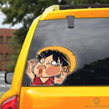 Monkey D. Luffy Hitting Glass Car Sticker Custom Car Accessories For Fans - Gearcarcover - 3