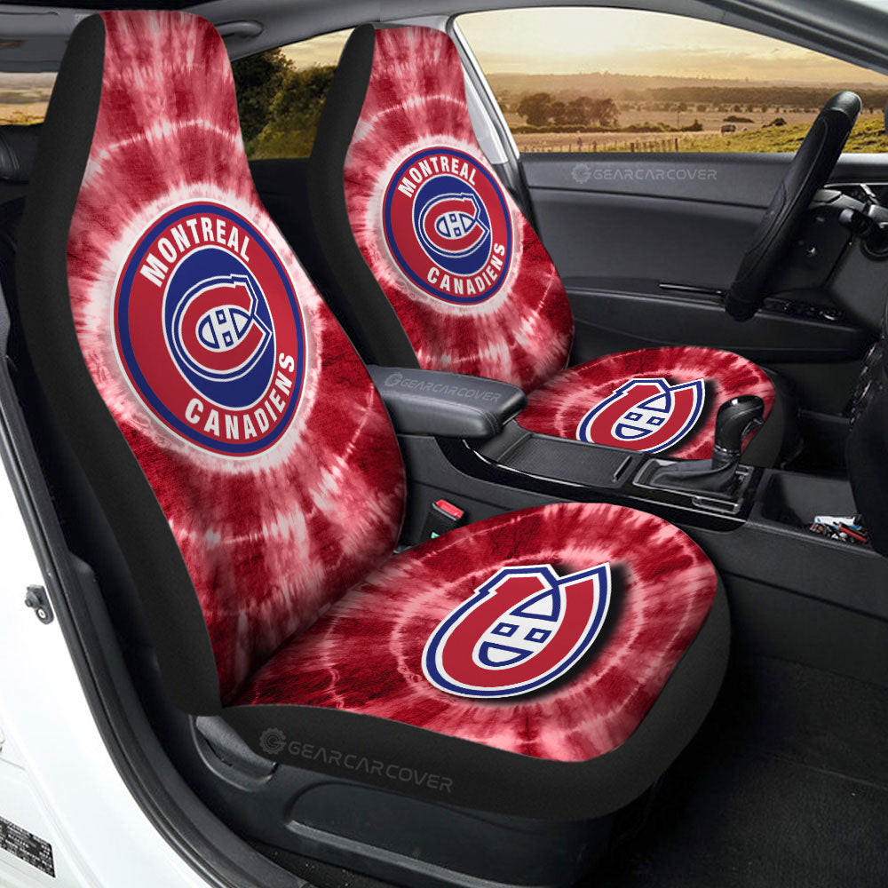 Montreal Canadiens Car Seat Covers Custom Tie Dye Car Accessories - Gearcarcover - 2