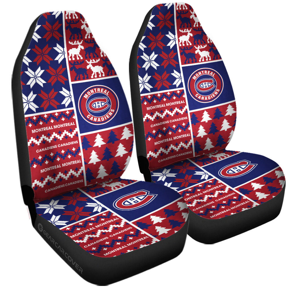 Montreal Canadiens Car Seat Covers Custom Ugly Style Car Accessories - Gearcarcover - 3