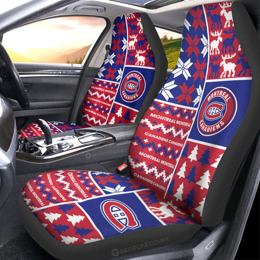 Montreal Canadiens Car Seat Covers Custom Ugly Style Car Accessories - Gearcarcover - 1