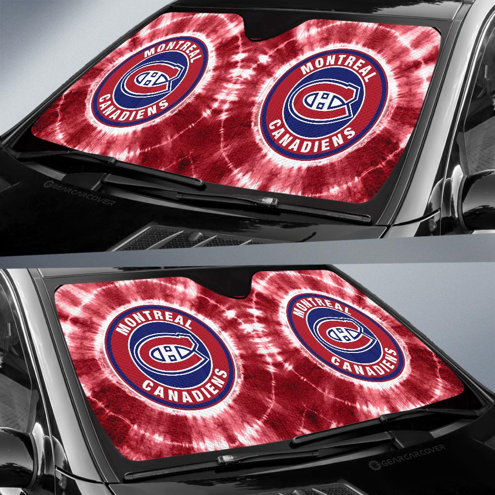 Montreal Canadiens Car Sunshade Custom Tie Dye Car Accessories - Gearcarcover - 2