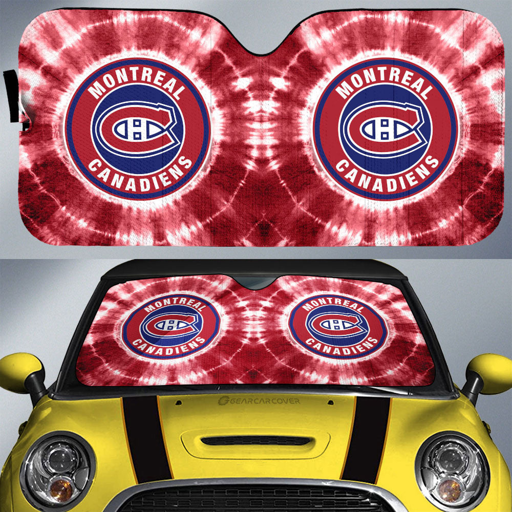 Montreal Canadiens Car Sunshade Custom Tie Dye Car Accessories - Gearcarcover - 1
