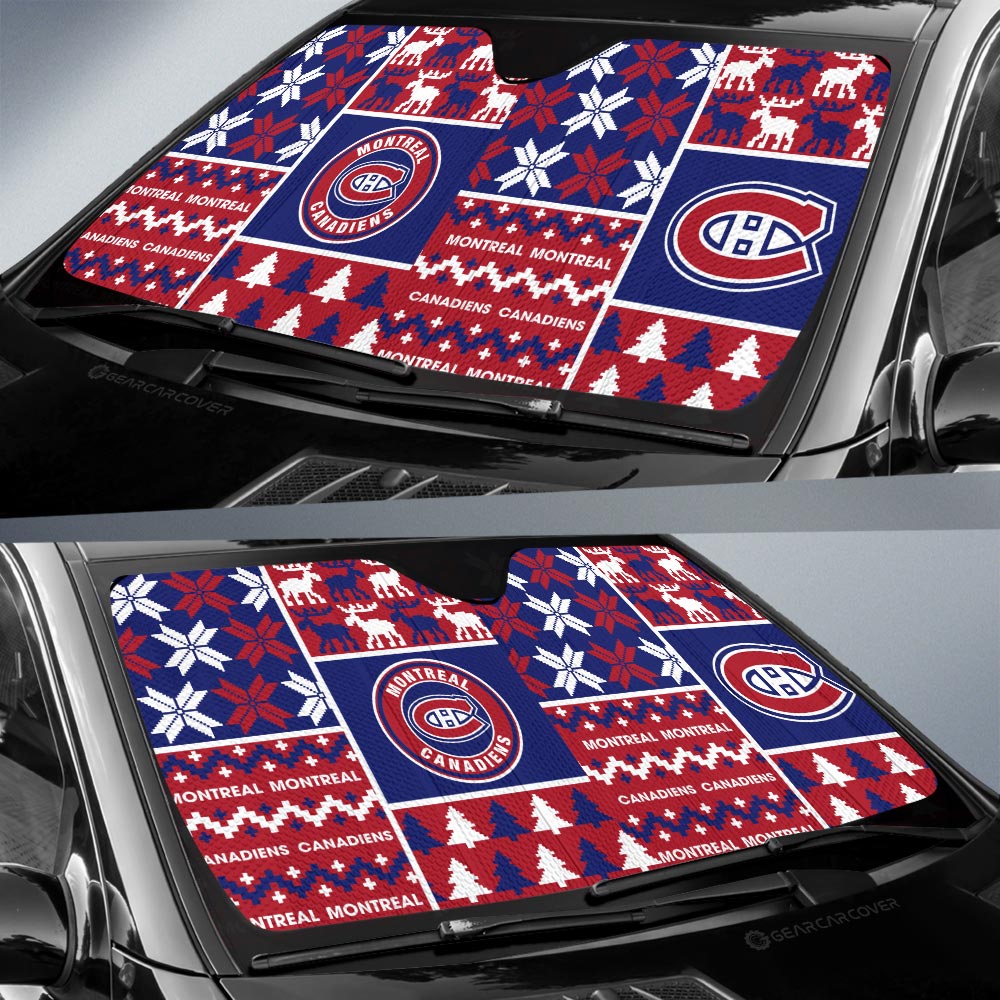 Montreal Canadiens Car Sunshade Custom Ugly Style Car Accessories - Gearcarcover - 2