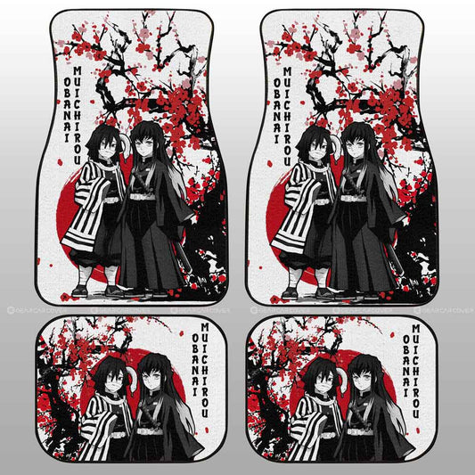 Muichiro And Obanai Car Floor Mats Custom Japan Style s - Gearcarcover - 1